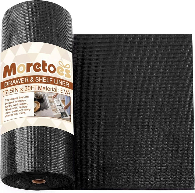 Moretoes Tool Box Liner 17.5 Inch x 30 Feet Black Heavy 17.5in x30ft,