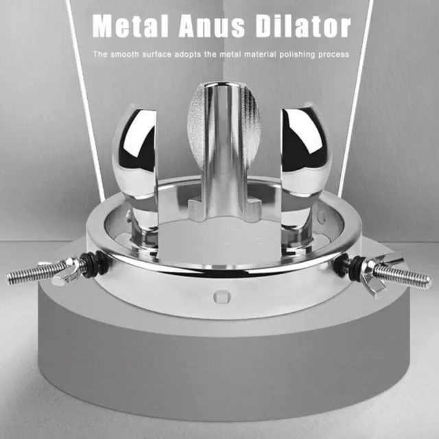 Adjustable Metal Big Butt-Plug Dilator / Tunnel / Speculum-Dildo-Enema-BDSM-Toy 3