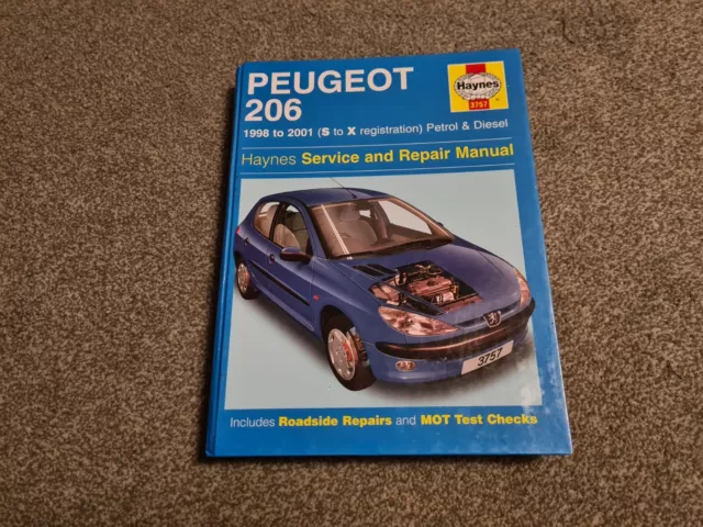 Peugeot 206 Haynes Manual 1998 to 2001 (S to X reg) Petrol & Diesel