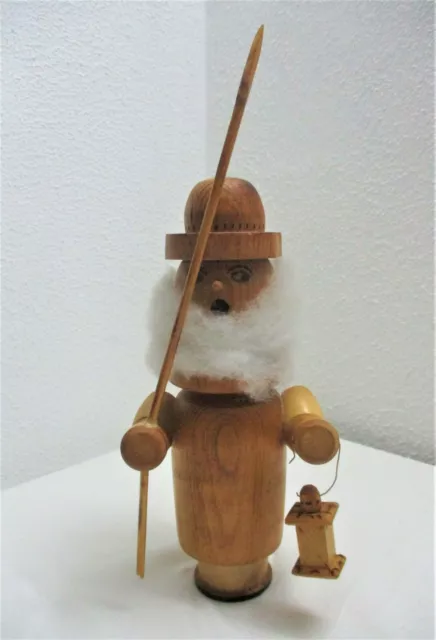 Räuchermann Räuchermännchen Nachtwächter 30 cm  Erzgebirge Natur sehr alt, A 705