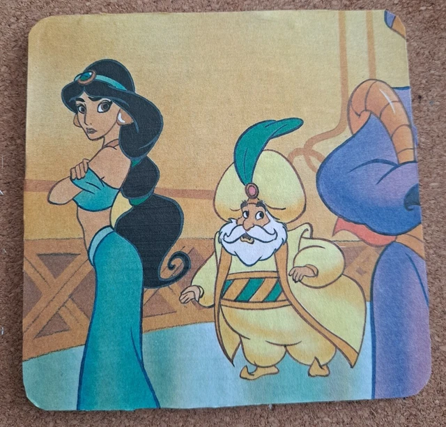 DISNEY ALADDIN ANGER Jasmine and Sultan Coaster Made From Book Pages £2