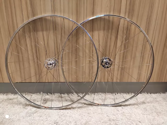 Mirrorpolised Campagnolo Record High Flange PISTA /Nos MARTANO 24H tub. wheelset Mirrorpolised Campagnolo Record High Flange PISTA /Nos MARTANO 24H tub. wheelset