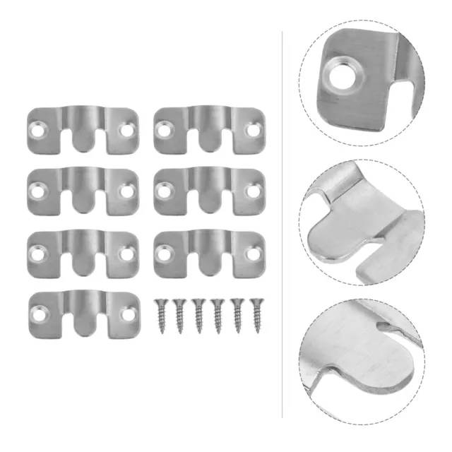 10 Sets Stainless Steel Picture Hanger with Screws for Heavy Duty Display
