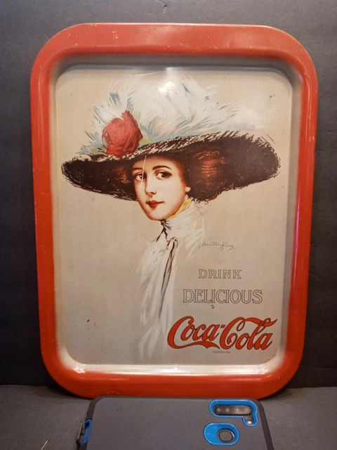 Coca-Cola Tray Hamilton King Reproduction Circa 1970 . 14.5" Tall x 10.5" W #120