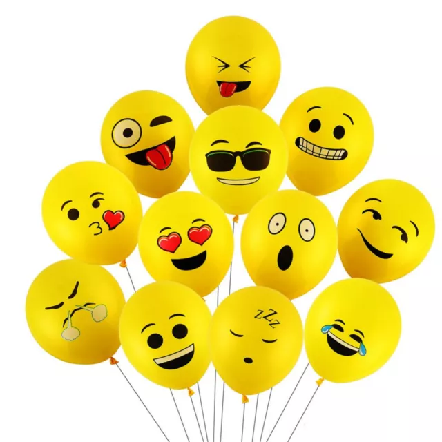 Premium 11" Emoji Party Balloons 72 Pack Party Decorations