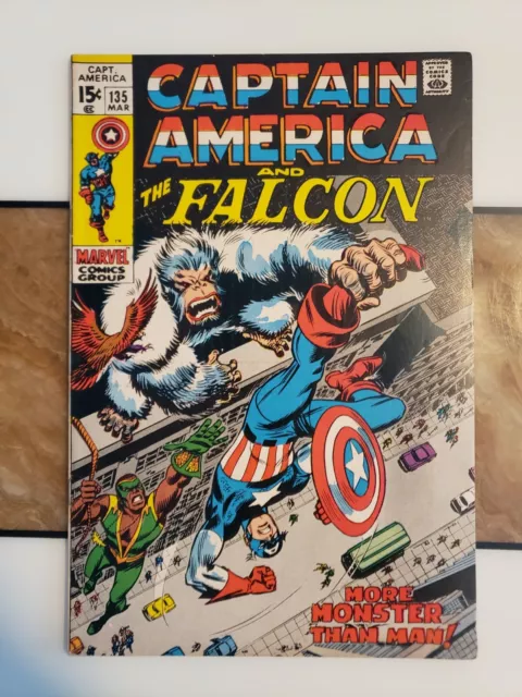 Captain America 135 Marvel 1971  . FN+ .. John Buscema Cover Bronze . Nice Issue