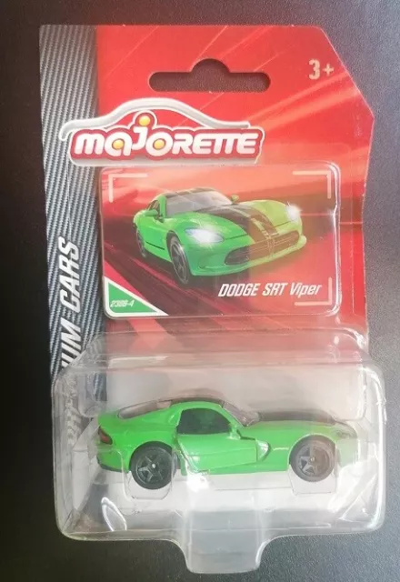 Majorette 212053052 - Premium Cars - Dodge SRT Viper, grün-schwarz - Neu