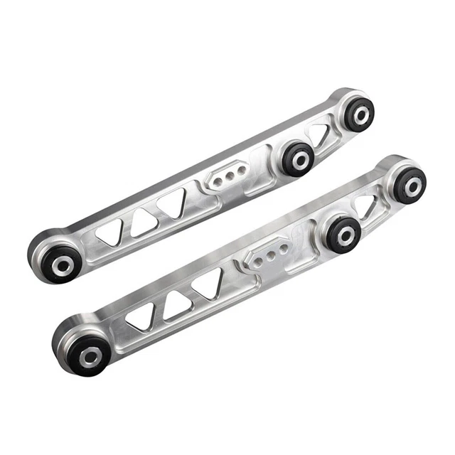 SILVER JDM LCA Lower Control Arms Kit For 8895 Civic EF EG6 / 9401