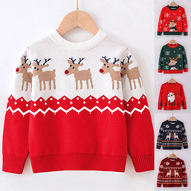Maglione Di Natale Per Bambini Felpe Camicia Lavorata A Maglia Maglione Di ♪