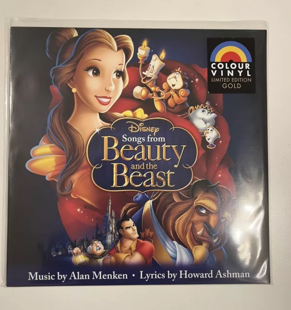 VARIOUS Disney: Songs From Beauty & The Beast 2021 Gold Vinyl Record LP OOP