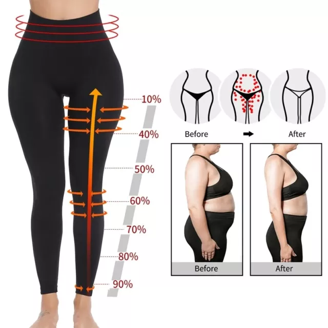 Women's Anti Cellulite Compression Leggings High Waist Seamless Thigh Slim Pants