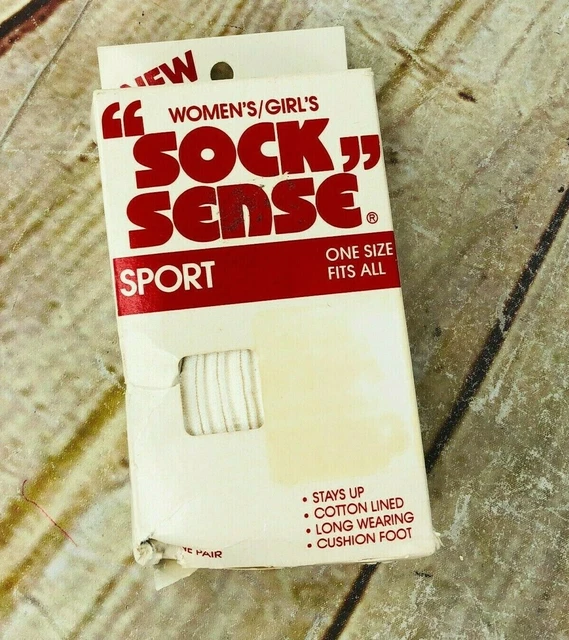 vtg womens sock sense sport one size new old stock
