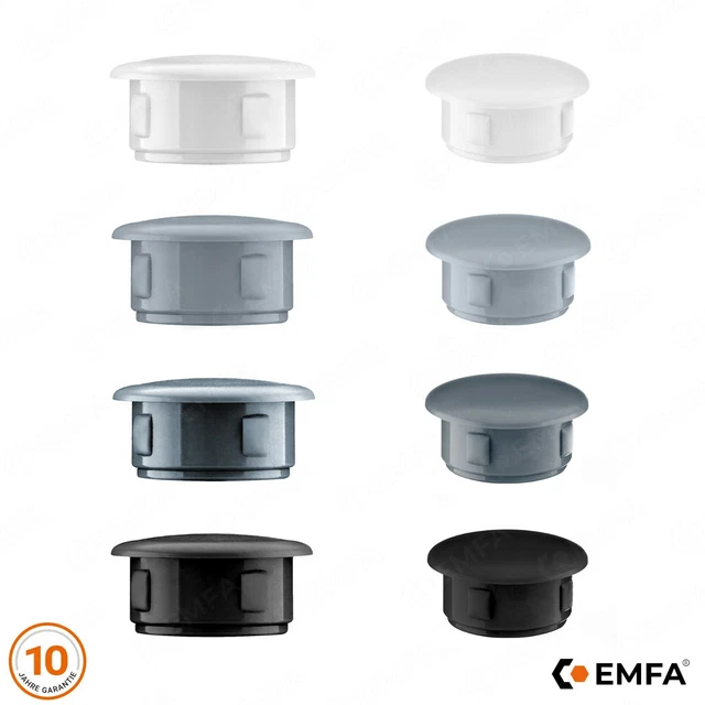 bouchons pour trous de fixation Capuchon plastique Embouts protection 10 Pcs.
