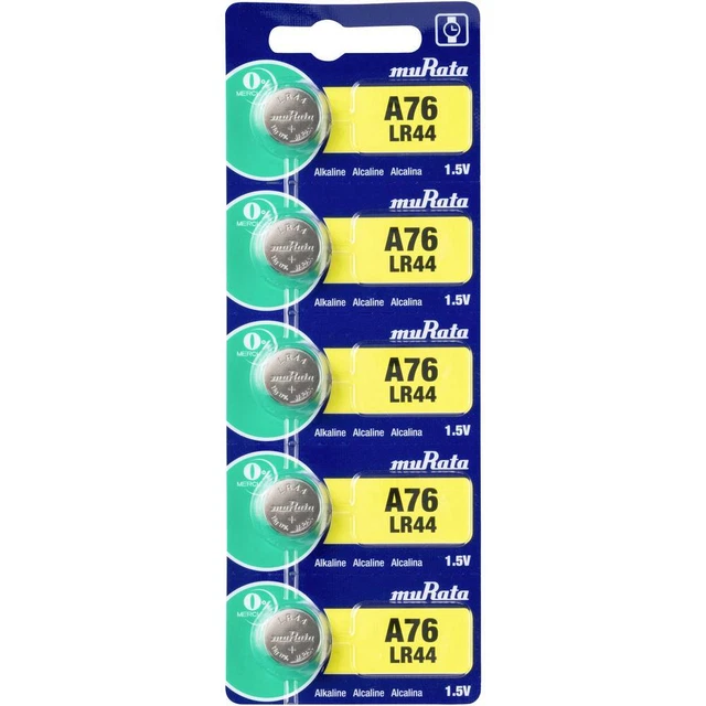 Murata LR44-BEAWW Pile bouton LR 44 alcaline(s) 120 mAh 1.5 V 5 pc(s)