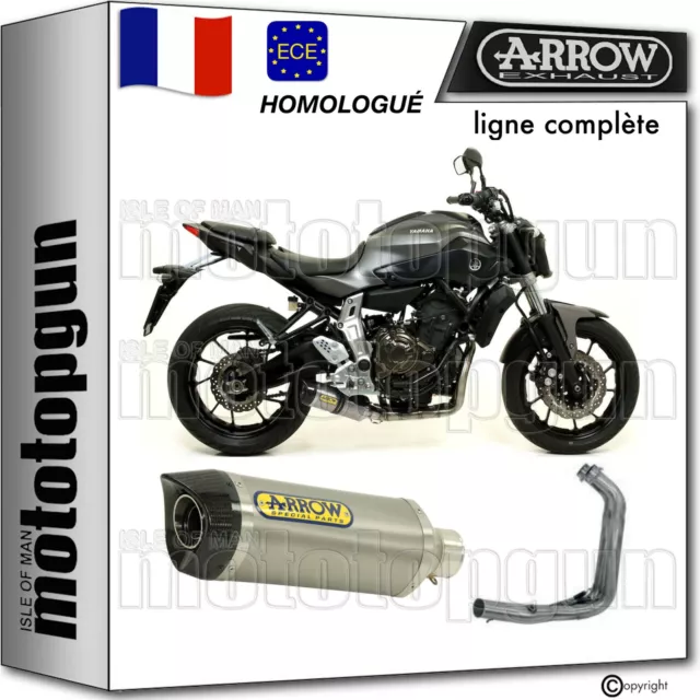 Arrow Ligne Complete Hom Nocat Bas Thunder Titanium C Yamaha Mt07 Mt 07 2020 20