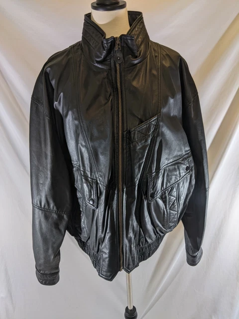 Veste Vintage En Cuir Bordeaux Pour Femme - Taille S - Doublure Amovible - Occasion Très Bon état