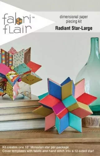 Paper Piecing Kit Large Radiant Star 3 Dimensional Project Templates LAST ONE