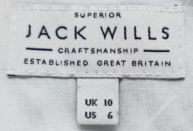 *Gorgeous* JACK WILLS/ UK10/ length 36 inch/ Navy Blue & White Cotton Dress/VVGC 2