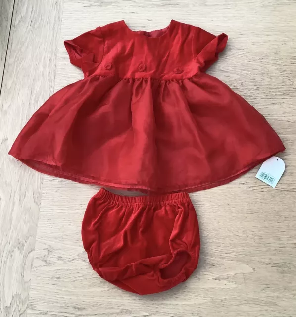 Mothercare - Baby Girl’s Red Dress With Pants - Age 6-9 Months - New With Tags!