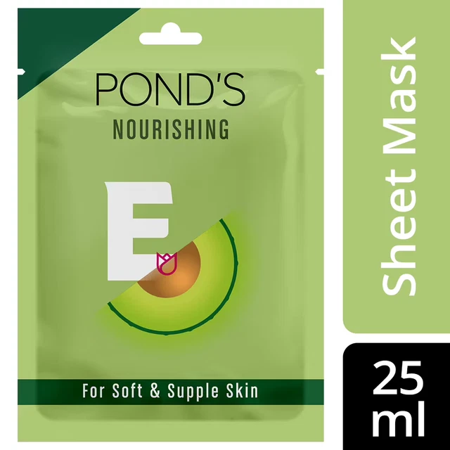 Pond's Vitamina E Nutritivo Hoja Máscara Aguacate Extracto Suave Flexible Piel