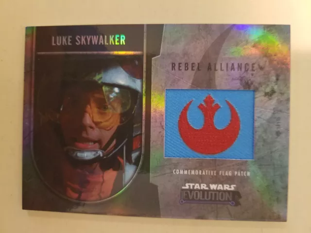 Star Wars Luke Skywalker Serial /170 Commemorative Rebel Alliance Patch Insert