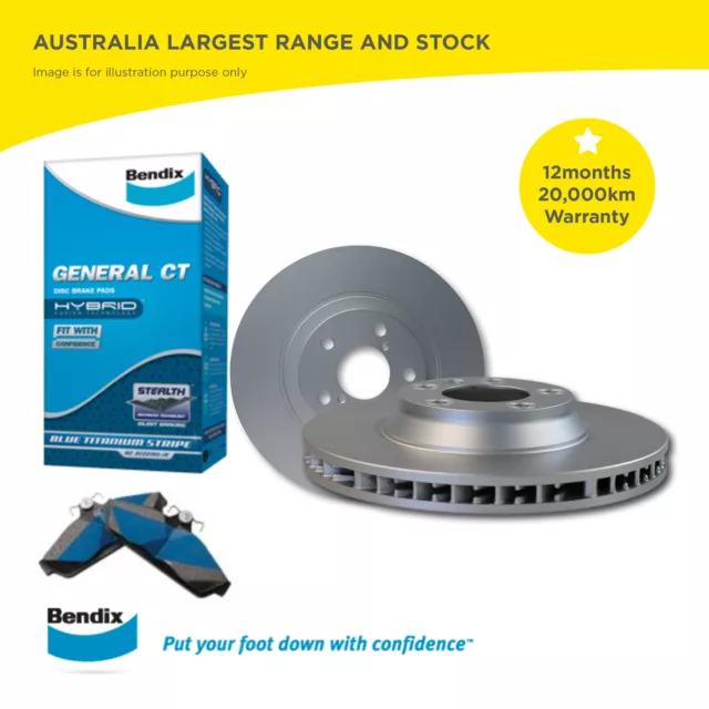 Rear Bendix Brake Pads and Disc Rotors for TERRITORY SX (TS TX) SY SZ 04-16