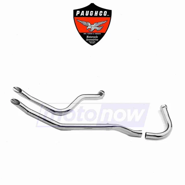 Paughco Upsweep Goose Drag Pipes for 1955-1957 Harley Davidson FLHF - ns