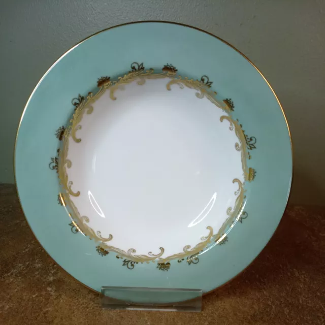 Vintage, 1950s, Aynsley, 'Sherwood' 20cm Rimmed Soup / Dessert Bowl, Sage Green