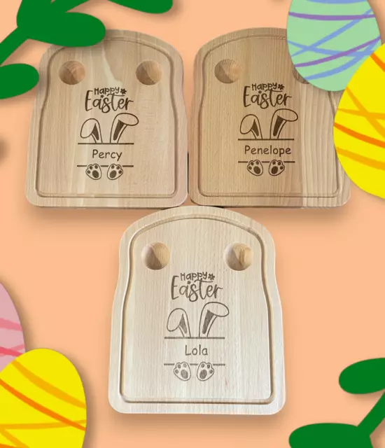 Personalised Easter Dippy Egg & Toast Breakfast Board an Eggcellent Gift