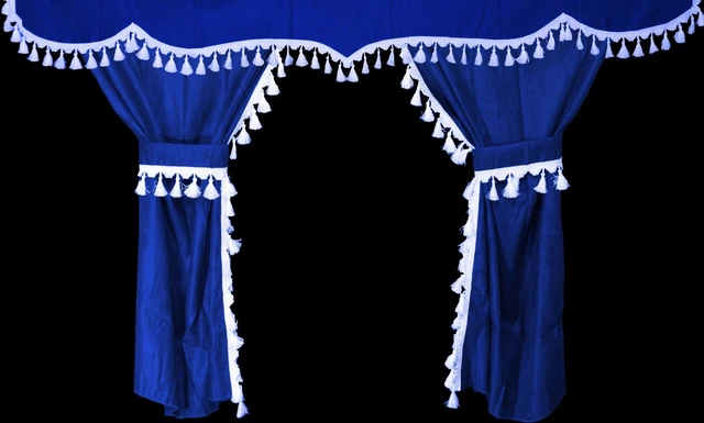 Set De Rideaux De Cabine Pour Camion – 90x240 Cm, Noir Et Rouge, Occultant, Pour DAF Volvo Scania MAN Etc