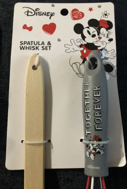 Disney Mickey Minnie Mouse Spatula WHISK Set Valentine's Day 2 Pack NWT!