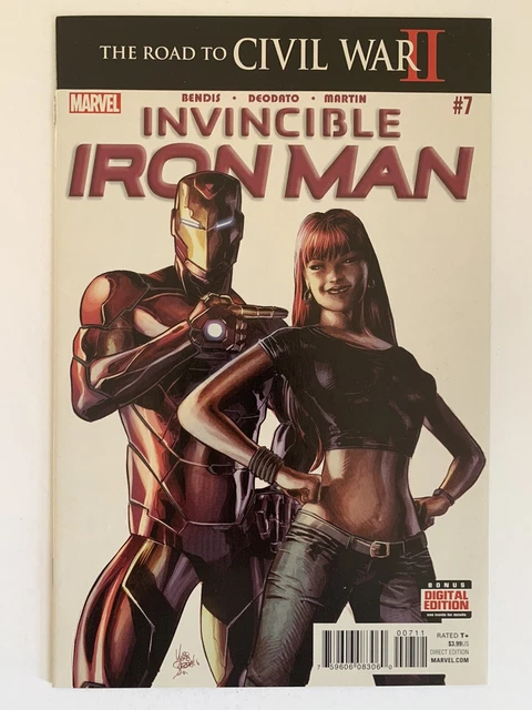 Invincible Iron Man #7 9.4 Nm 2016 1St Cameo Appearance Of Riri Williams Marvel