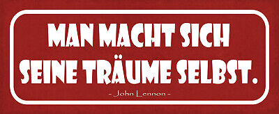 John Lennon Dicendo: Citazione 1 Segno Metallo Insegna ad Arco Stagno 10 X 27 CM