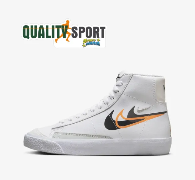 Nike Blazer Mid '77 Bianco Nero Scarpe Ragazzo Sportive Sneakers FN7788 100