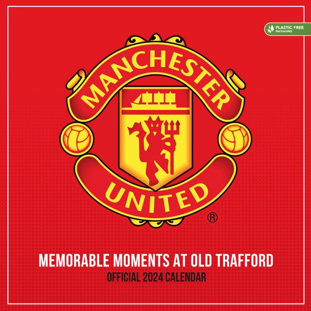 2024 CALENDAR MAN Utd Month to View 2024 Large Calendar £11.30