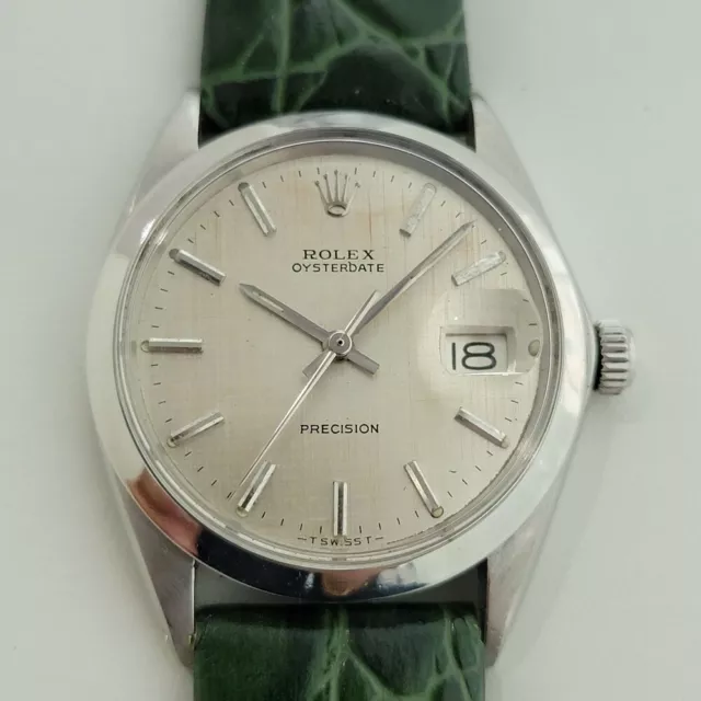 Hommes Rolex Oysterdate Précision Ref 6694 34mm Manuelle 1960s Vintage RA271G