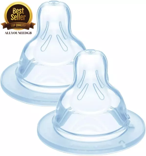 MAM Skinsoft Silicone Teats Size 2 Suitable for 2+ Months Baby Feeding Pack of 2