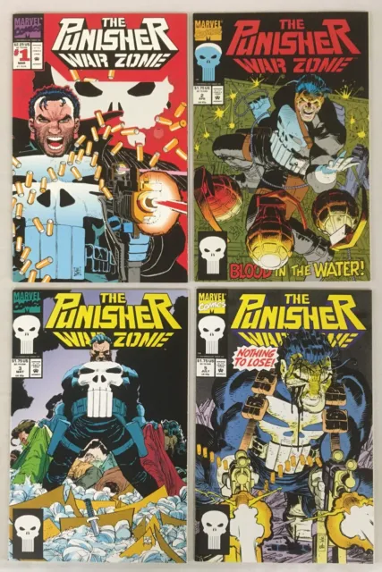 The Punisher: War Zone 4 comic lot # 1 2 3 5 Marvel 1992 (9.0/9.2 grade)