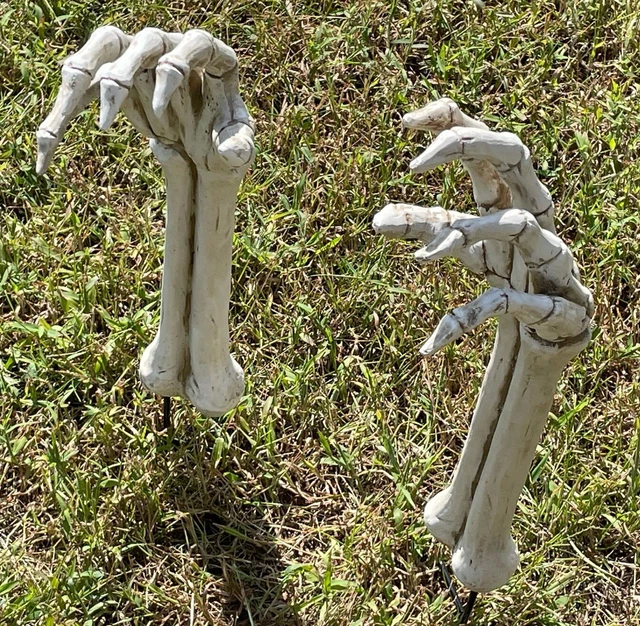 LARGE SKELETON ARMS Hands Creepy Halloween Decoration Grave Yard