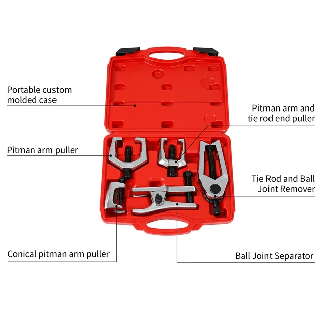 FRONT END SERVICE Tool Kit Ball Joint Tie Rod Set Pitman Arm Puller