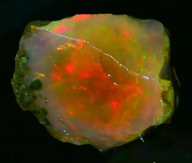 Multi-Feuer-Opal, 107,00 Karat, natürlicher äthiopischer Opal, roher...