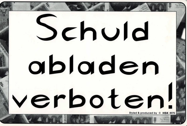 WITZIGES SCHILD 30X20CM lustige Schmunzelschilder Schuld abladen