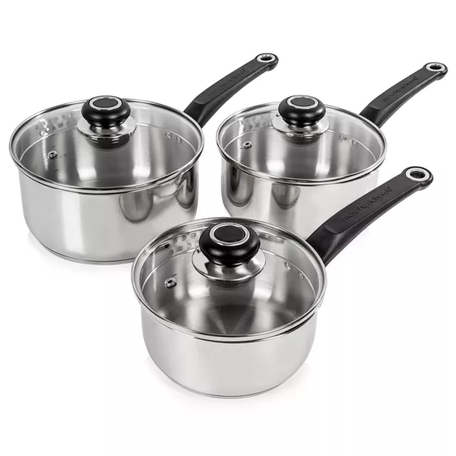 Morphy Richards 3 Piece Pan Set - Stainless Steel - Induction 970003 Equip Range