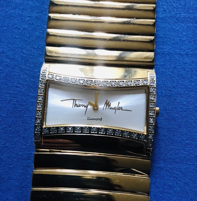 Montre Femme Thierry Mugler Réf. 4707701 - Cadran Noir, Bracelet Acier Inoxydable - Occasion