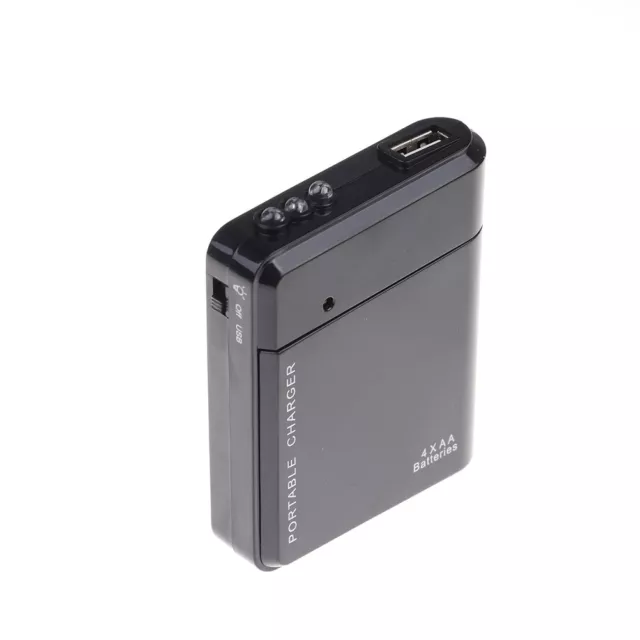 1 Pc Usb 4 Aa Battery Power Emergency Charger Portable Universal Phone Cha_~~