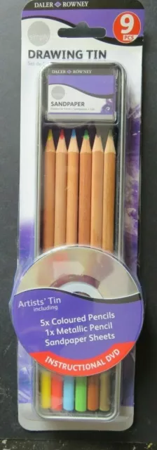 Drawing Pencils in Tin Daler Rowney Simply