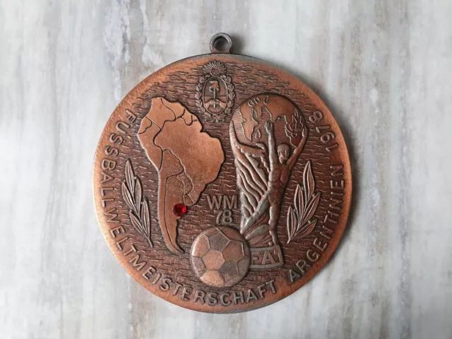 Fußball Bronze Medaille WM 1978 in Argentinien, Durchmesser 80 mm