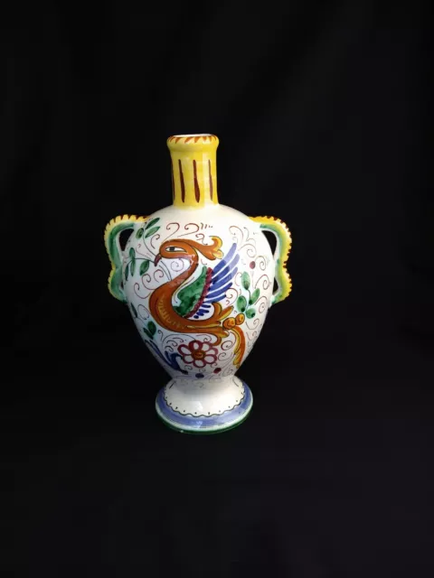 Vintage, San Marino, Marmaca Pottery, Hand Decorated, Vase