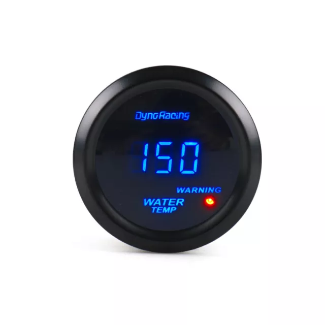 2" 52mm Blue LED Digital Water Temp Gauge Centigrade Temperature Meter Tint Lens 2