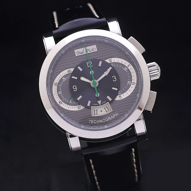 Paul Picot technograph Chronoraph 43mm Automatic Box & Papers Like New